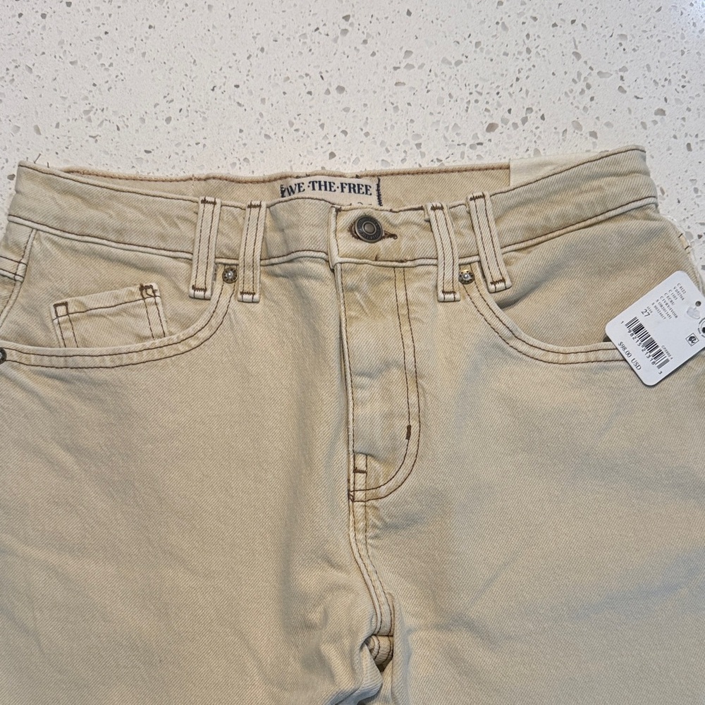 We The Free Cream High-Rise Jeans